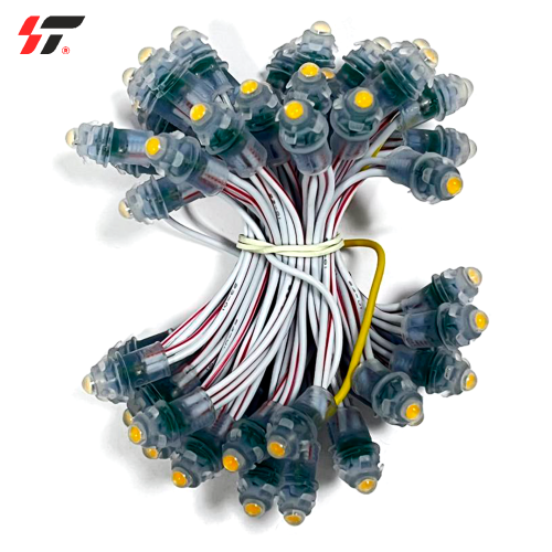 Диод-пиксели 1-точечные 9мм Желтый 12V