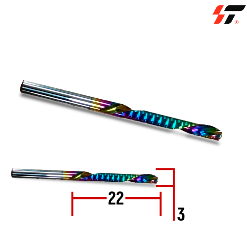 Фреза 1-х заходная (3,22 цветная) стружка вниз