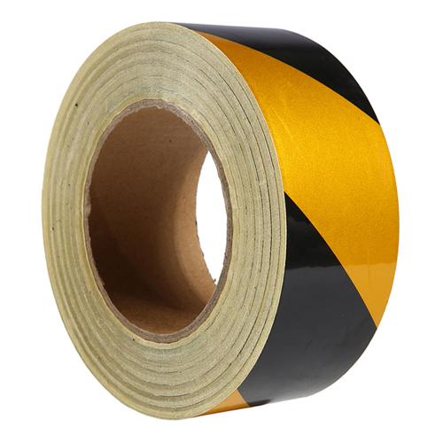 Самоклеющаяся светоотражающая лента желто-черная SH501 (50мм *45,7м)