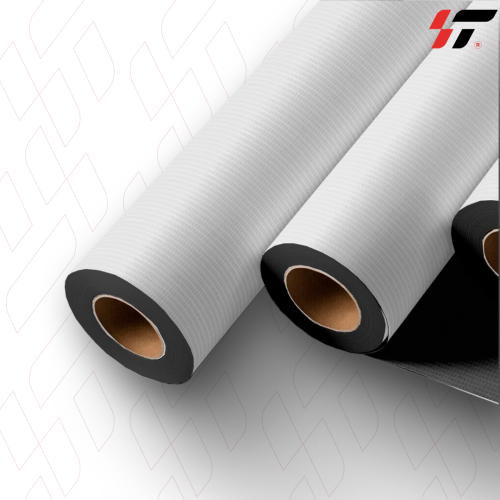 Баннер 280гр матовый (5,1 м*80м) усиленный плетение нитей (500Dх500D 9*9)  Black Back 