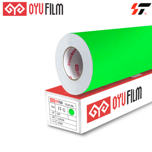 Флуоресцентная пленка FF-G Зеленая  (1,22*50 м) метражом Флуоресцентная пленка FF-G Зеленая  (1,22*50 м) метражом
