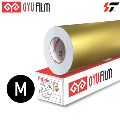 Пленка цветная 8198 (золото матовое)  OYU Film  (1,22*50м) Пленка цветная 8198 (золото матовое)  OYU Film  (1,22*50м)