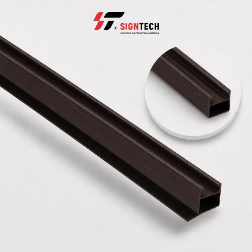 Алюминиевый профиль G014, тёмное дерево, 3.15×40 мм