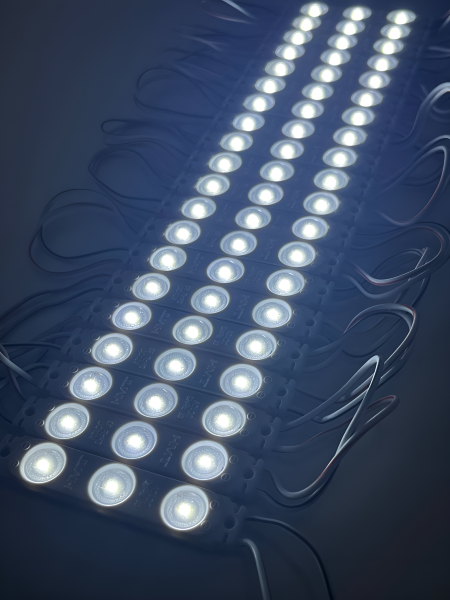 Диоды 3-х точечные Белые с линзой 2835-6512-13000К-1.2W