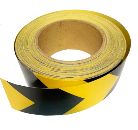Лента светоотражающая черно-желтая SH512 (50мм*45,7м)