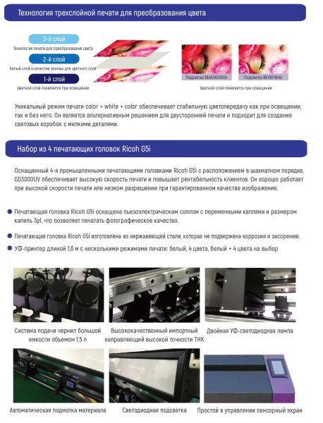 УФ рулонный принтер GRANDO "GD3000UV"  - SignTech