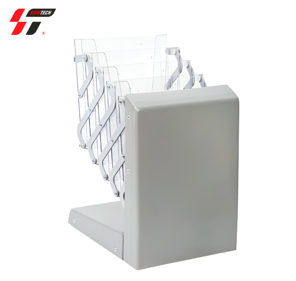 Буклетница А4 с металлическая черная