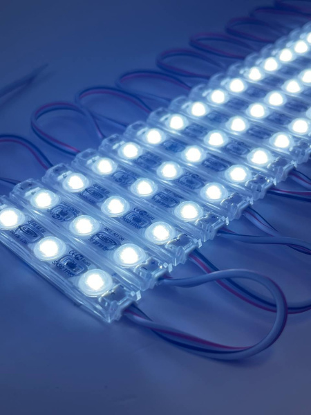 Диоды 3-х точечные Белые c линзой 2835-6113-G5-13000К-1.2W