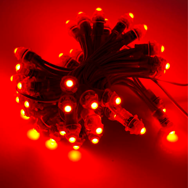 Диод-пиксели 1-точечные 9мм Красный 12V