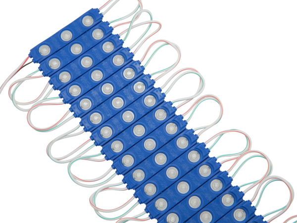 Диоды 3-х точечные Синие с линзой 2835-6113-G5-13000К-1.2W