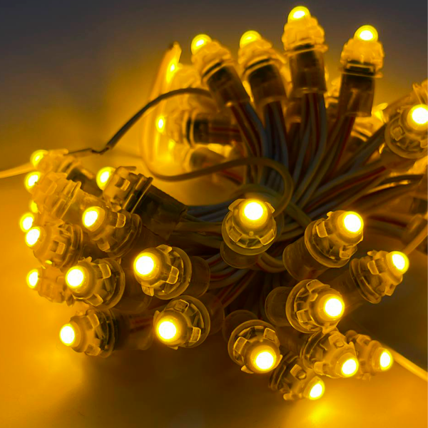 Диод-пиксели 1-точечные 9мм Желтый 12V